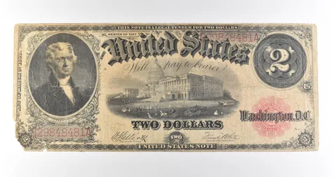 1917 $2 Legal Tender Red Seal Large Note Fr#59 *4609