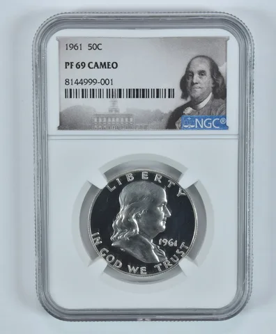 1961 Franklin Half Dollar PF69 Cameo NGC a9158