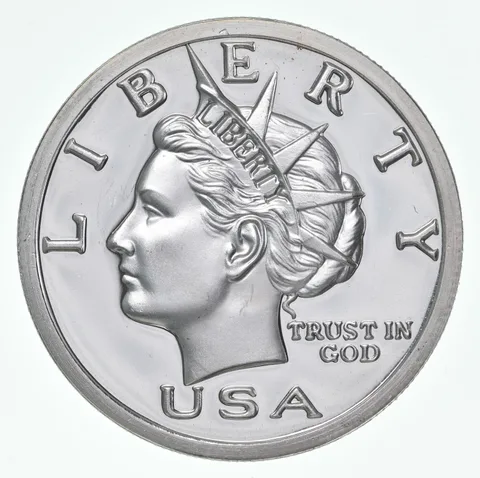 2005 1 Oz Silver 20 Liberty Dollar Art Round