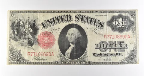 1917 $1 Legal Tender Red Seal Large Note Fr#39 *4676