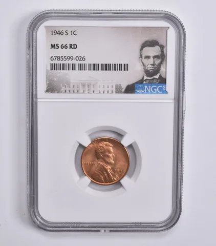 1946-S Lincoln Wheat Cent MS66 RD NGC Special Lbl