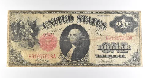 1917 $1 Legal Tender Large Note Red Seal *4529