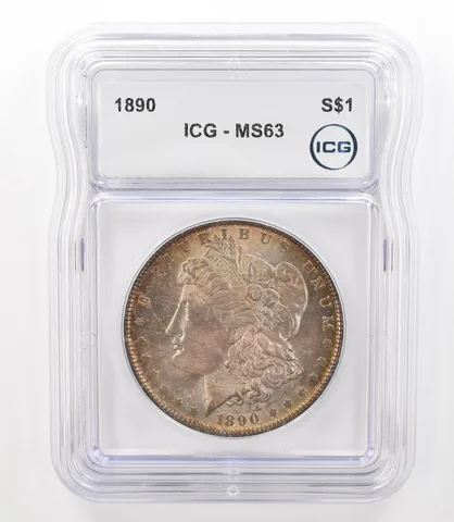 1890 Morgan Silver Dollar MS63 ICG Beautiful Tone *3153