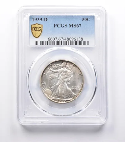 MS67 1939-D Walking Liberty Half Dollar PCGS a4076