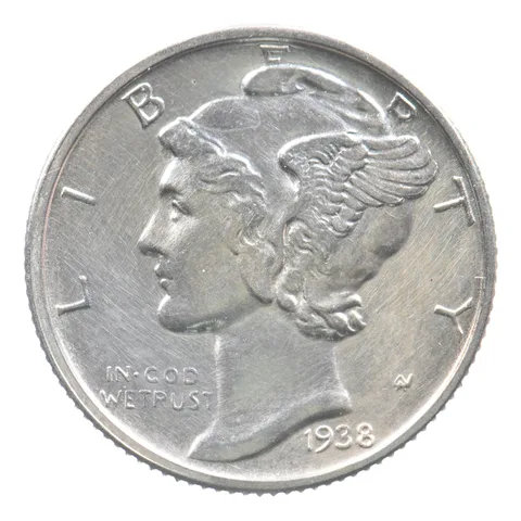 1938 Mercury Dime *9047