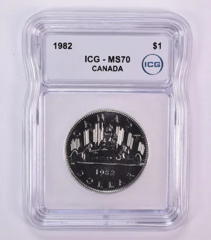 1982 Canada 1 Dollar Voyageurs MS70 ICG