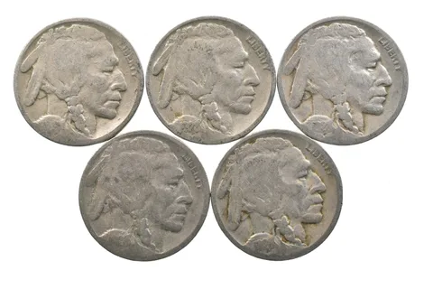 BETTER Lot Worn Date 1928-S 1928-D 1928-D 1928-D Buffalo Nickel Collection *139