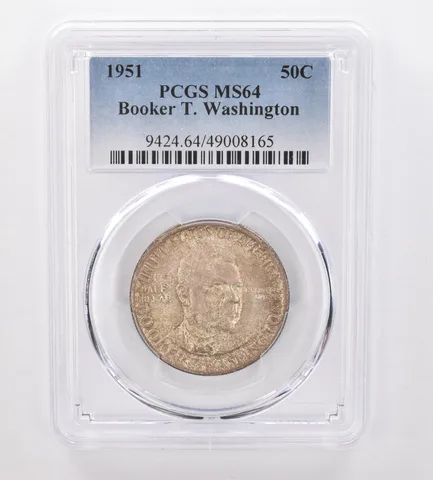 1951 Booker T Washington Commemorative Half Dollar MS64 PCGS Nice Tone a0044