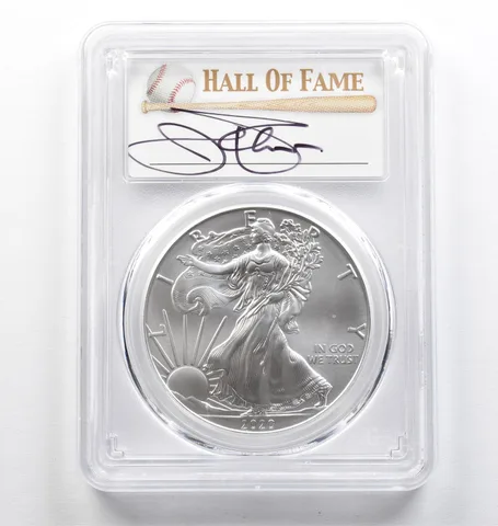 2020 American Silver Eagle Jim Palmer FDOI MS70 PCGS *9418