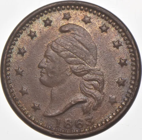 1863 Army & Navy Civil War Token a7480