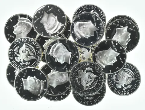 Lot (20) 2004-S Kennedy Half Dollar Proof 90% Silver $10 Face Value