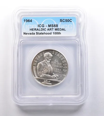 1964 So Called Half Dollar Nevada Statehood 100th MS68 ICG