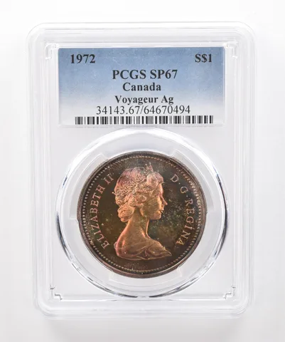 1972 Canada 1 Dollar Silver Voyageur SP67 PCGS Beautiful Tone *1938