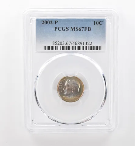 2002-P Roosevelt Dime MS67 FB PCGS Beautiful Tone *1888
