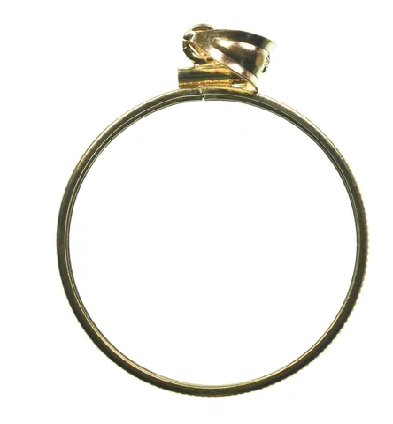 14K 28mm Gold Filled 20 Peso Mexico Coin Bezel Pendant Frame Edge *1288