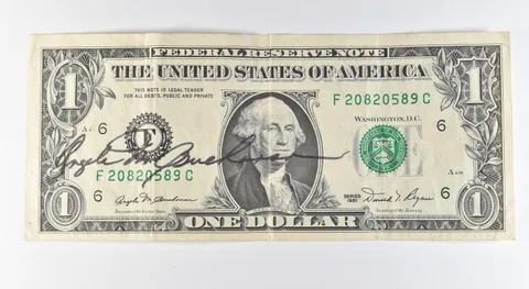 1981 $1 Atlanta GA FRN Green Seal Courtesy Signature *9631