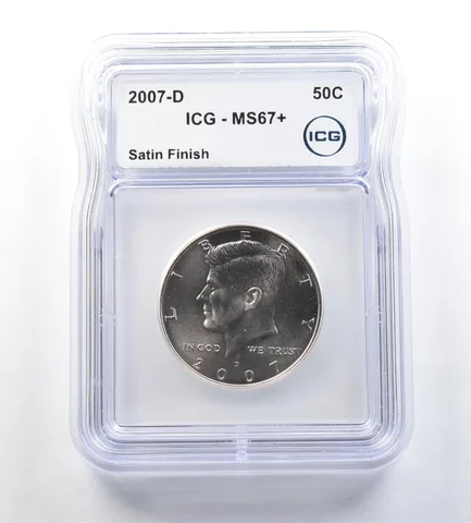 2007-D Kennedy Half Dollar Satin Finish MS67+ ICG *0671