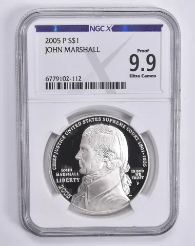 2005-P John Marshall Commemorative Dollar Proof 9.9 UCAM NGC X NGCX