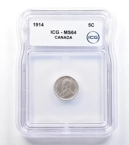 1914 Canada 5 Cents MS64 ICG *1822