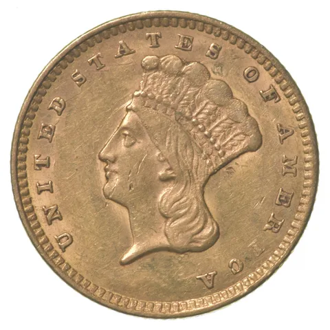 1857 $1 Indian Princess Head Gold Dollar Piece *7338