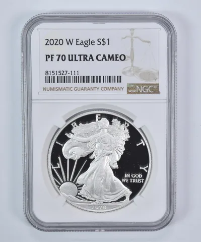 2020-W American Silver Eagle PF70 UCAM NGC Brown Label
