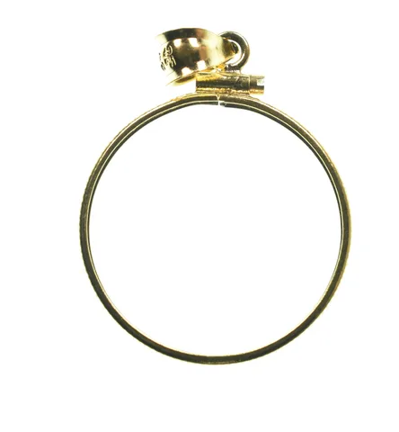 14K 23mm Gold Filled $2.50 US Quarter Coin Bezel Pendant Frame Edge *1293