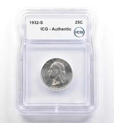 1932-S Washington Quarter Authentic ICG *6434