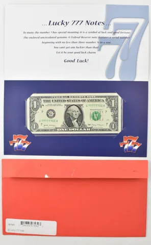 2017 $1 Chicago IL FRN Lucky 777 Bureau Of Engraving *7952