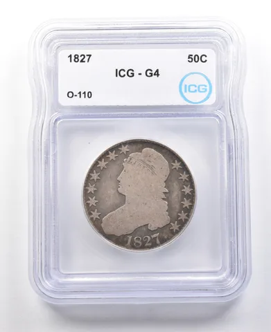 1827 Capped Bust Half Dollar O-110 G4 ICG *2940