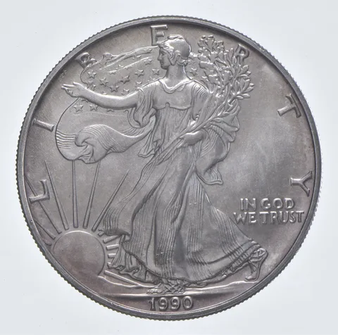 Better Date 1990 American Silver Eagle 1 Troy Oz .999 Fine Silver *410