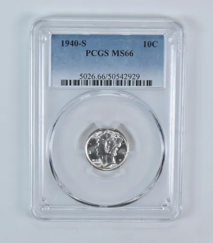 1940-S Mercury Dime MS66 PCGS Blue Label