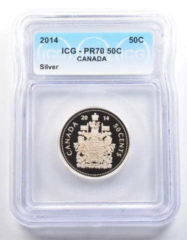 2014 Canada 50 Cents Silver PR70 ICG *3979
