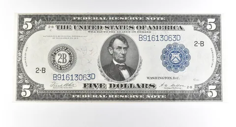 1914 $5 New York NY FRN Large Note Blue Seal *2742