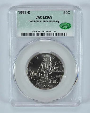 1992-D Columbus Quincentenary Commemorative Half Dollar MS69 CAC CACg