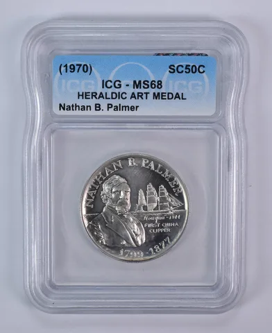 1970 So Called Half Dollar Nathan B Palmer MS68 ICG