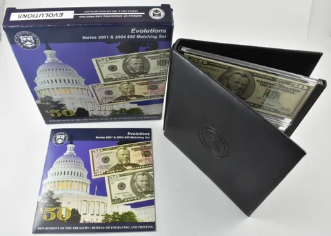 2001/2004 $50 FRN Matching Set Bureau Of Engraving W/ OGP *7916
