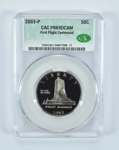 2003-P First Flight Commemorative Half Dollar PR69 DCAM CAC CACg