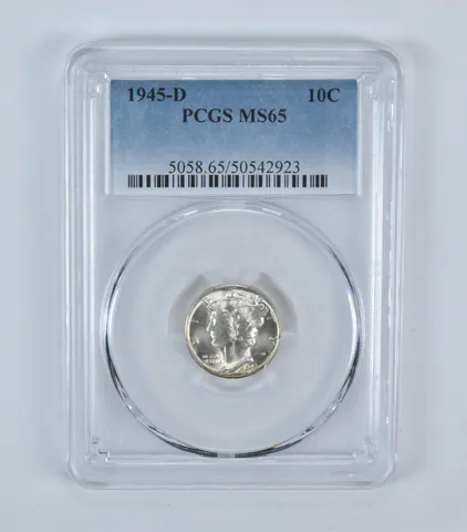 1945-D Mercury Dime MS65 PCGS Blue Label