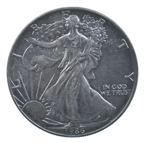 Better Date 1986 American Silver Eagle 1 Troy Oz .999 Fine Silver *750