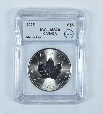 2025 Canada 5 Dollars Silver Maple Leaf MS70 ICG