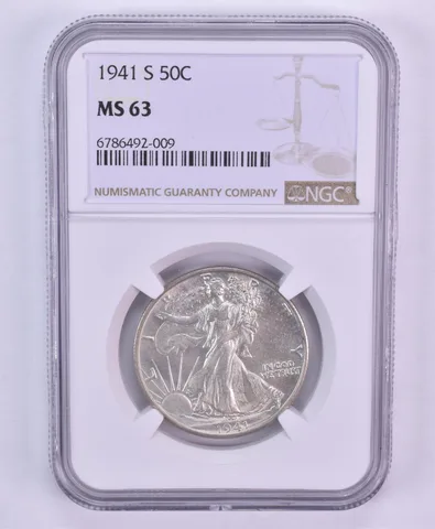 1941-S Walking Liberty Half Dollar MS63 NGC *2305