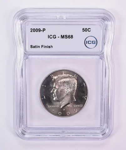 2009-P Kennedy Half Dollar Satin Finish MS68 ICG