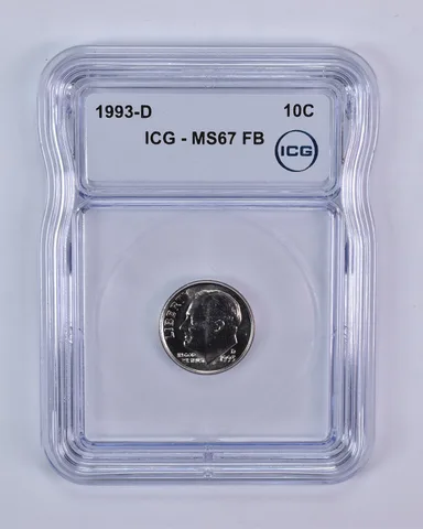 1993-D Roosevelt Dime MS67 FB ICG