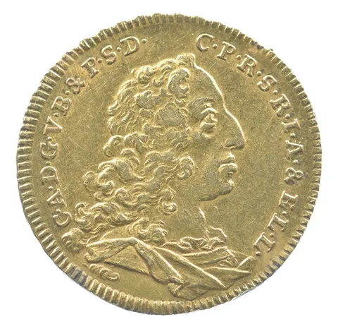 1733 German State Bavaria 1 Carolin Gold Charles Albert 9.7 Grams a3507