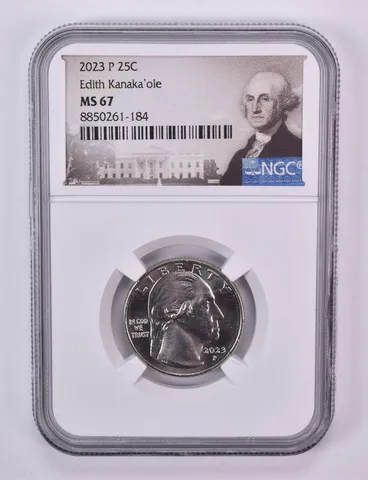 2023-P American Women Quarter Edith Kanaka'ole MS67 NGC Special Label