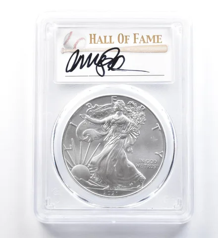 2021 American Silver Eagle Type 1 Ryne Sandberg FDOI MS70 PCGS a1163