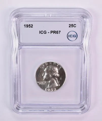 1952 Washington Quarter PR67 ICG