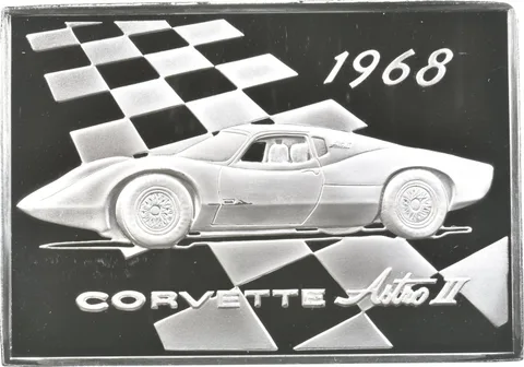 1968 Corvette Silver Art Bar 36.7 Grams *8641