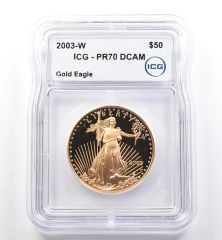 2003-W $50 American Gold Eagle 1 Oz Gold PR70 DCAM ICG