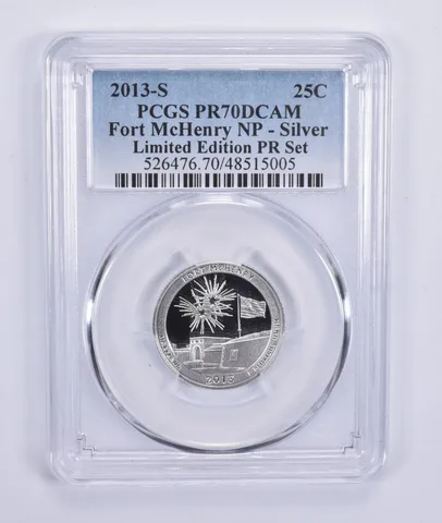 2013-S Quarter Silver Fort McHenry Limited Edition Set PR70 PCGS